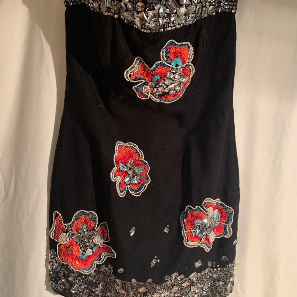 Strapless Beaded Dress